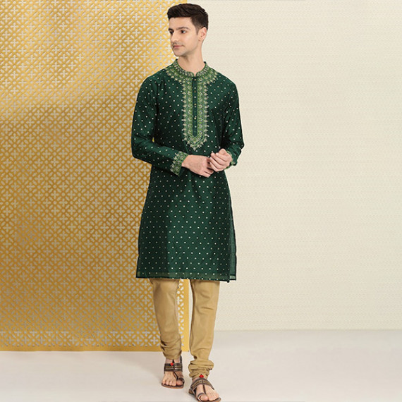 https://zenfashion.in/products/men-green-gold-toned-ethnic-motifs-embroidered-thread-work-jashn-kurta