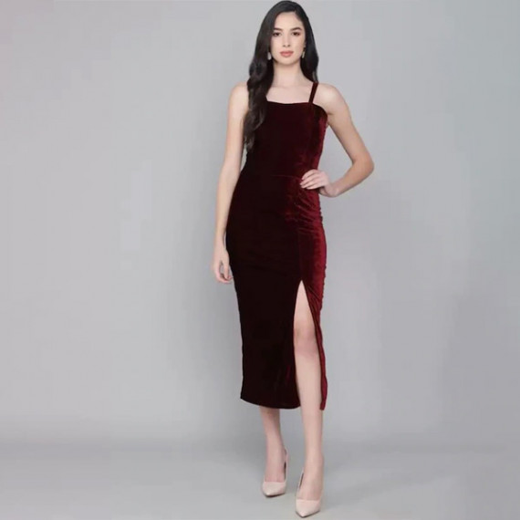 https://zenfashion.in/products/maroon-velvet-sheath-midi-dress