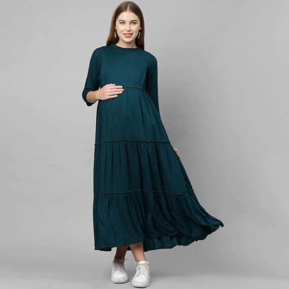 https://zenfashion.in/products/teal-green-maternity-maxi-nursing-dress