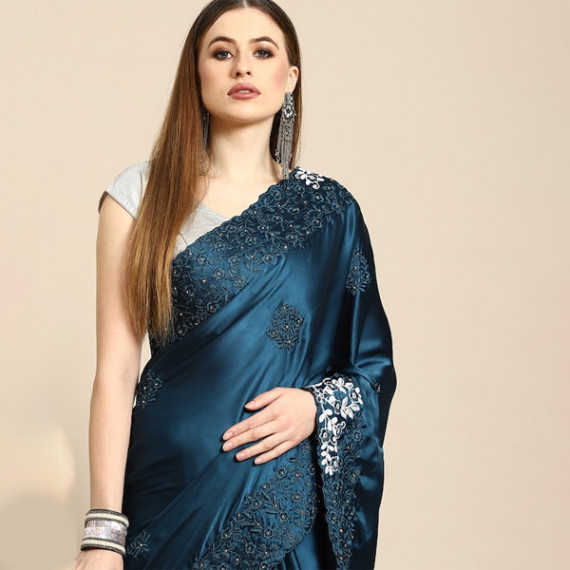 https://zenfashion.in/products/blue-floral-embroidered-satin-saree