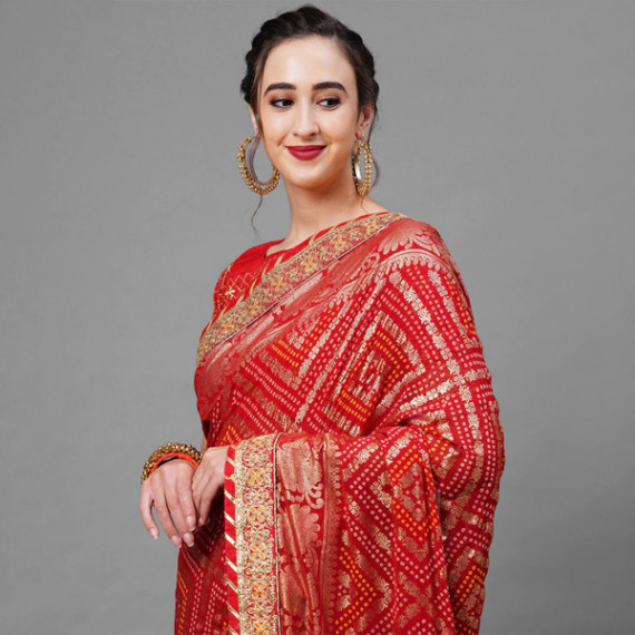 https://zenfashion.in/products/red-gold-toned-woven-design-bandhani-saree