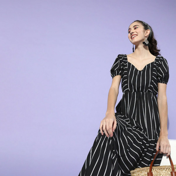 https://zenfashion.in/products/black-white-striped-crepe-maxi-dress