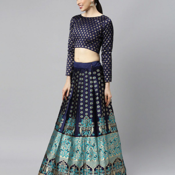 https://zenfashion.in/products/blue-green-woven-design-lehenga-choli